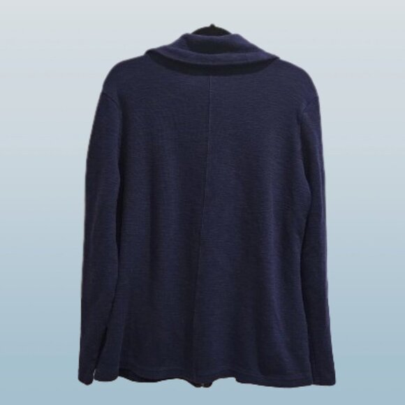 Merona Blue Ribbed Top/Jacket - XL - Picture 2 of 7